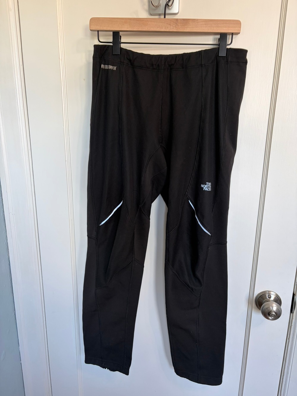North Face Flight Series Windstopper Running Pants Womens M Black Ankle Zip